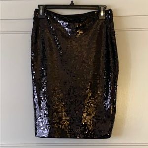 Excellent condition black sequin skirt